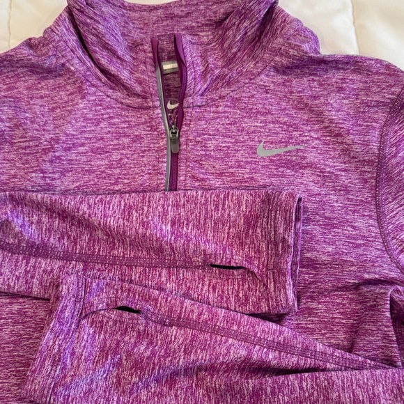 Nike Heathered Purple Long Sleeve Top - Picture 3 of 3